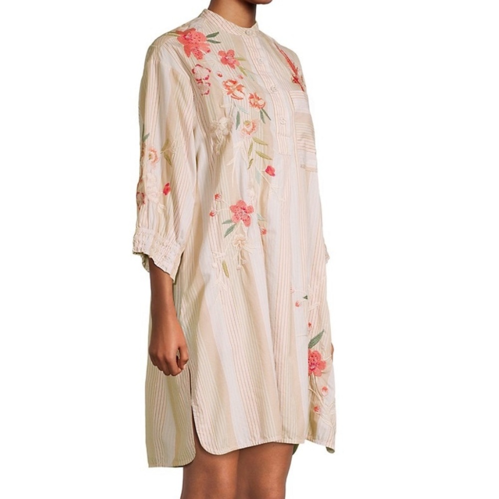 Striped cotton tunic dress